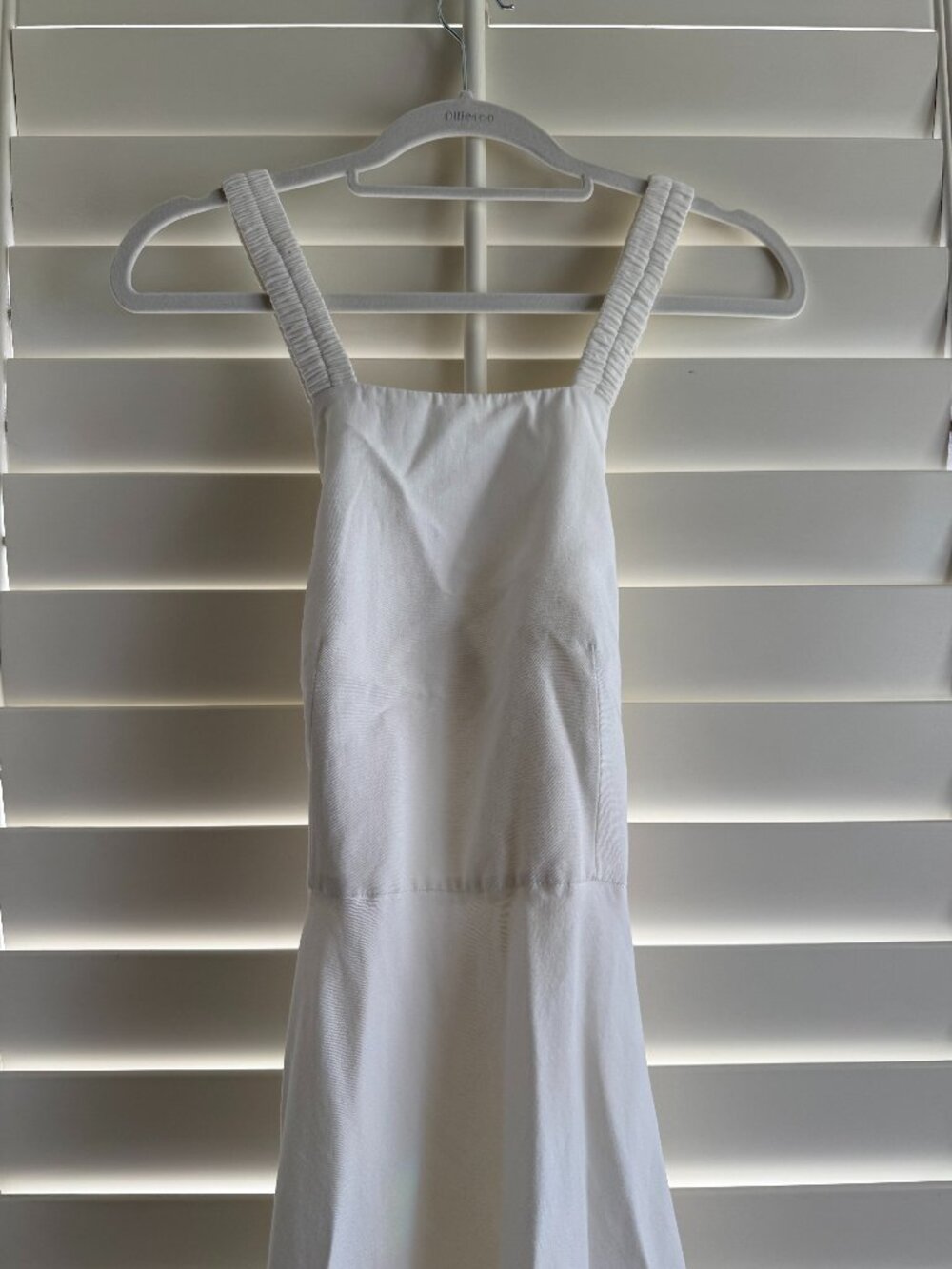 Zara white dress open back criss cross